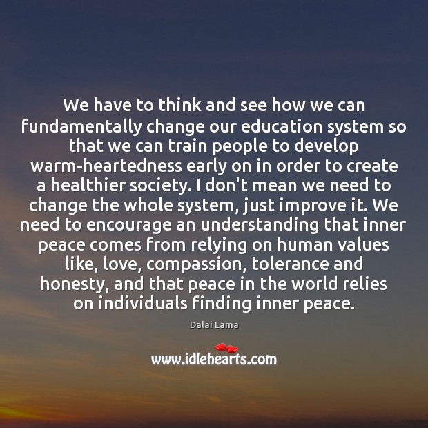 We have to think and see how we can fundamentally change our Image