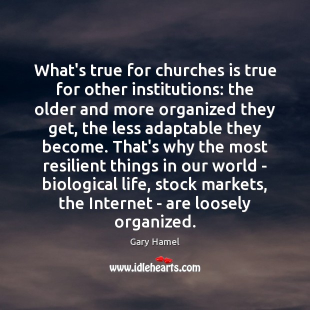 What’s true for churches is true for other institutions: the older and Image