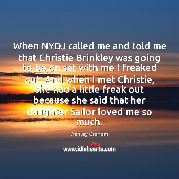 When NYDJ called me and told me that Christie Brinkley was going Picture Quotes Image