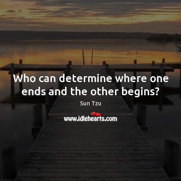 Who can determine where one ends and the other begins? Image