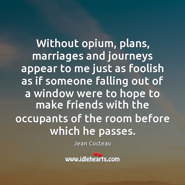 Without opium, plans, marriages and journeys appear to me just as foolish Hope Quotes Image