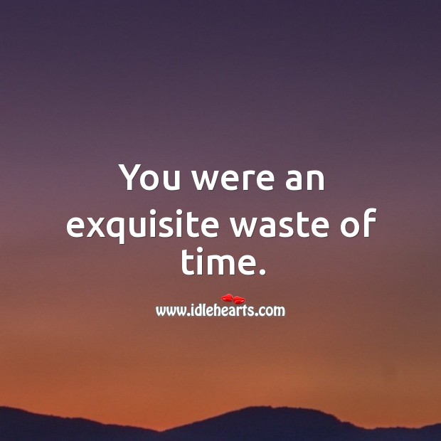 you were a waste of time quotes